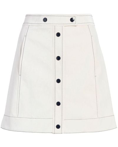 Cinq À Sept Minifalda Ciara con costuras en contraste - Blanco