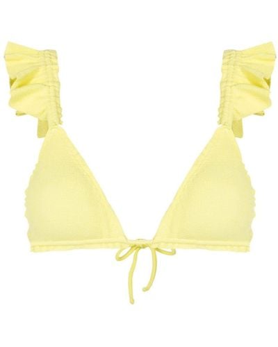 Clube Bossa Laven Ruffled Bikini Top - Yellow