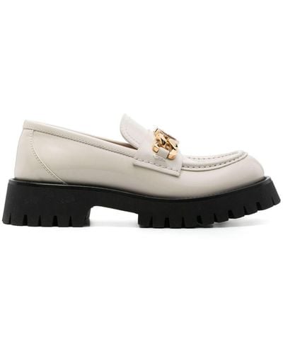 Gucci Loafers Met GG Logo - Wit