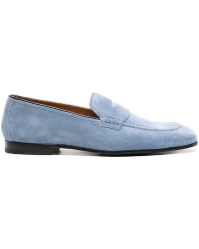 Doucal's Penny-slot Suede Loafers - Blue