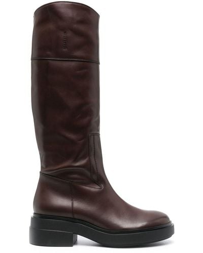 Vic Matié Leather Knee-high Boots - Brown