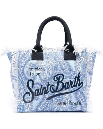 Mc2 Saint Barth Vanity Paisley-print Tote Bag - Blue