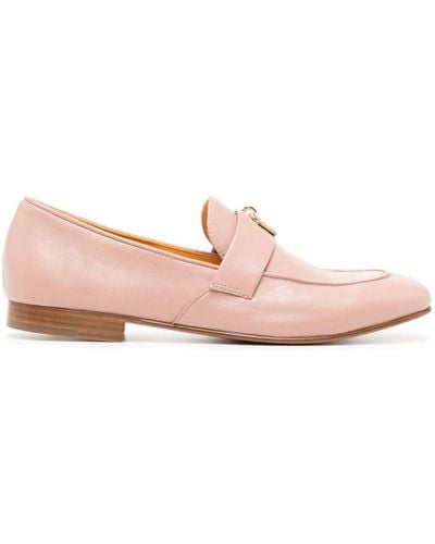 Madison Maison Lock Leather Loafers - Pink