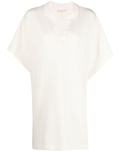Filippa K Kurzärmeliges Hemd mit V-Ausschnitt - Weiß