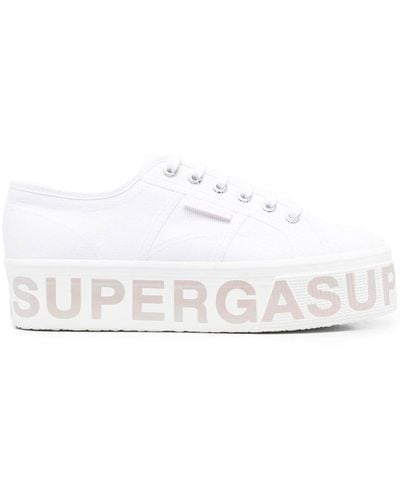 Superga Logo-print Flatform Sneakers - White