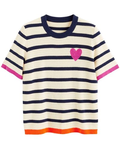 Chinti & Parker T-Shirt mit Breton-Streifen - Blau