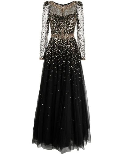 Jenny Packham Kuda Embellished Gown - Black