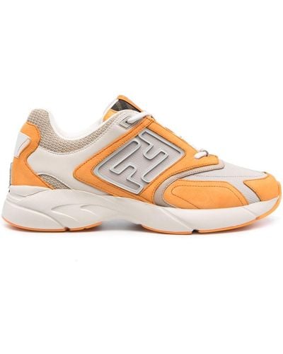 Fendi Sneakers con logo goffrato - Arancione