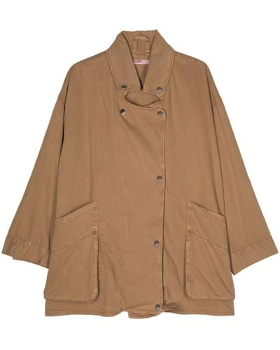 Bimba Y Lola Cut-out Trench Coat - Brown