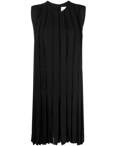 Khaite Fully-pleated Silk Dress - Black