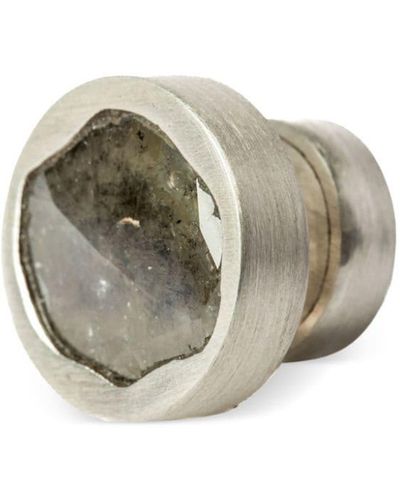 Parts Of 4 Diamond-encrusted Stud Earring - Metallic