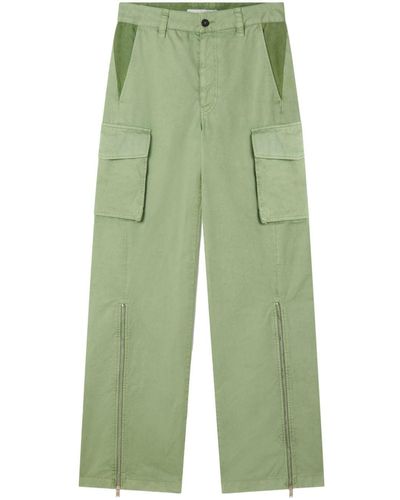 Stella McCartney Pantalones rectos tipo cargo - Verde