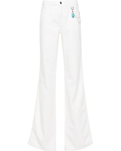 Ermanno Scervino Bootcut-Jeans mit Anhänger - Weiß