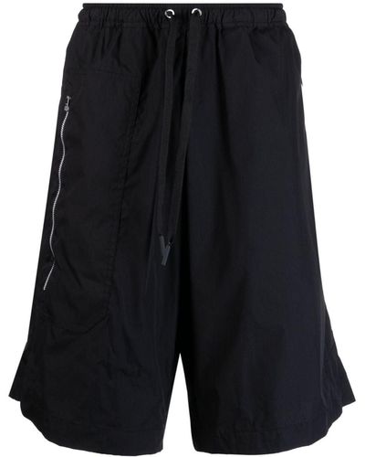 JORDANLUCA Elasticated Drawstring Track Shorts - Black