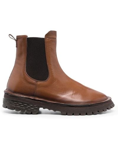 Moma Ankle Leather Boots - Brown