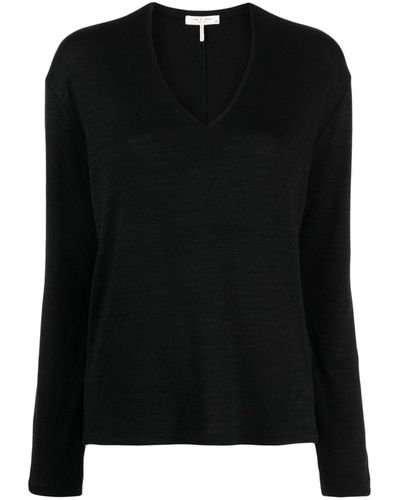 Rag & Bone Hudson Fine-knit Sweatshirt - Black