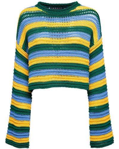 La DoubleJ Stripe Knitted Sweater - Yellow