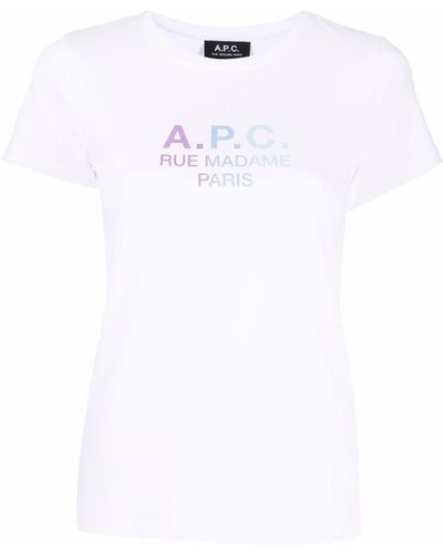 A.P.C. Camiseta Rue Madame Paris - Blanco
