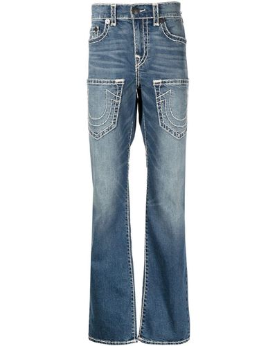 True Religion Jeans Ricky Super T con effetto schiarito - Blu