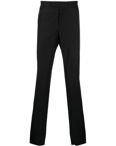 Versace Wool Tailored Trousers - Black