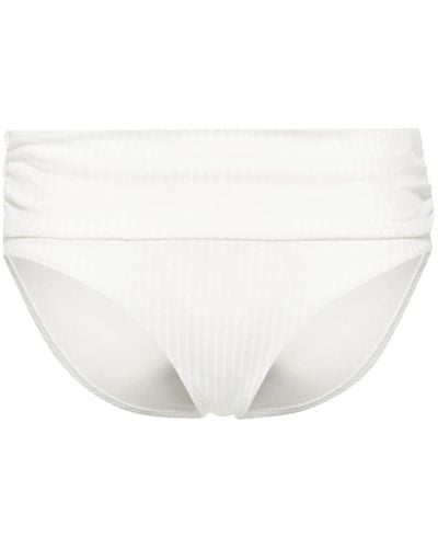 Melissa Odabash Bel Air Ribbed Bikini Bottom - White