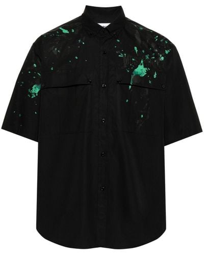 Moschino Graphic-Print Cotton Shirt - Black