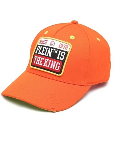 Philipp Plein Logo-patch Distressed Cap - Orange