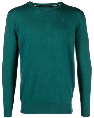 Karl Lagerfeld Karl Ikonik Virgin-wool Sweater - Green