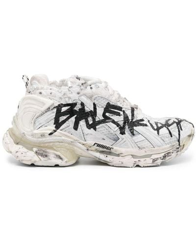 Balenciaga Sneakers Met Logoprint - Grijs
