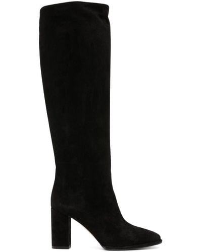Le Silla Elsa 85mm Suede Boots - Black