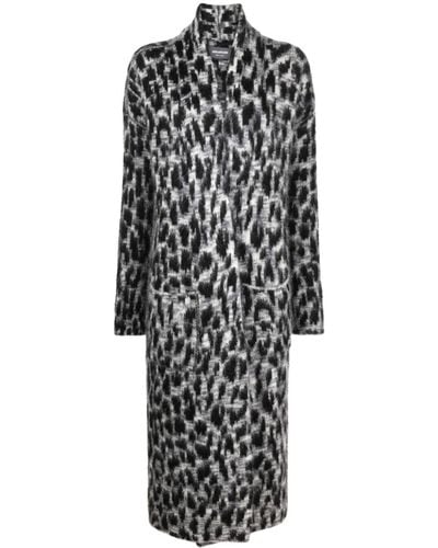 Zadig & Voltaire Leopard-print Cardigan Coat - Black