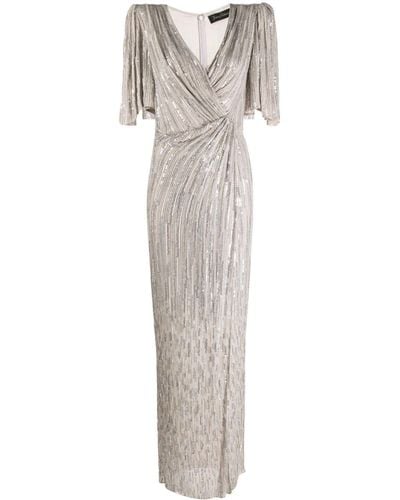 Jenny Packham Ava Sequin-design Gown - White