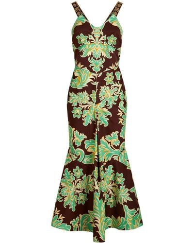 Etro Maxi-jurk Met Paisley-print - Groen