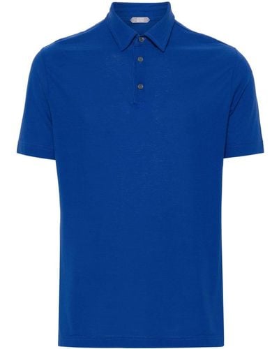 Zanone Klassisches Poloshirt - Blau