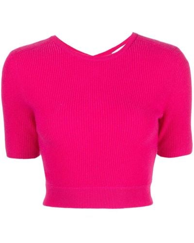 Lisa Yang Josefina Cut-out Cashmere Top - Pink