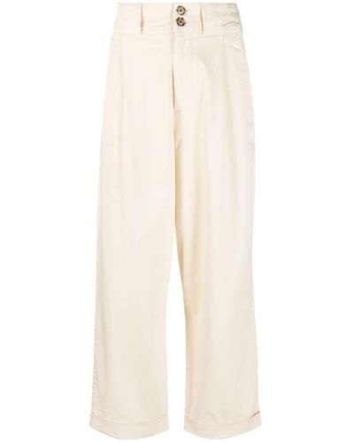 Woolrich Pantalon de tailleur à taille haute - Blanc