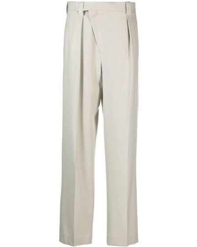 Victoria Beckham Pantalon ample à design portefeuille - Blanc