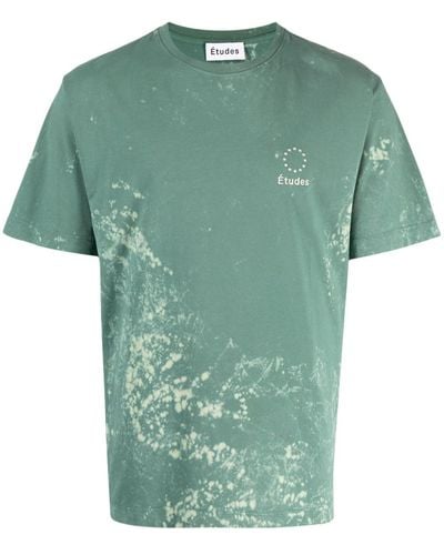 Etudes Studio Bleached-effect Organic Cotton T-shirt - Green