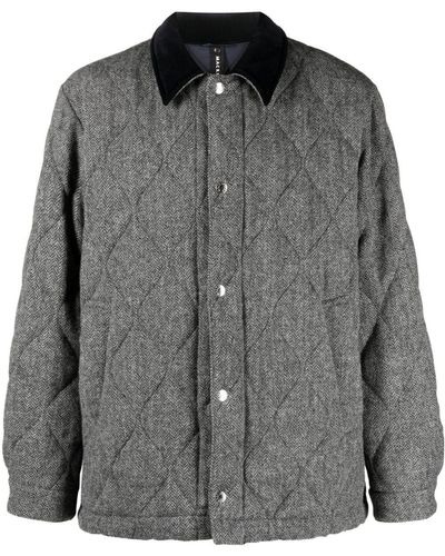 Mackintosh Quilted Wool Jacket - Grey