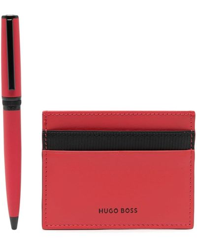 BOSS Gear Ballpoint Pen Cadeauset - Rood