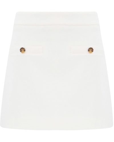 Veronica Beard Emar Cotton Miniskirt - White