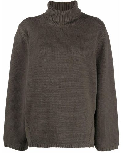 Totême Chunky-knit Roll Neck Sweater - Green