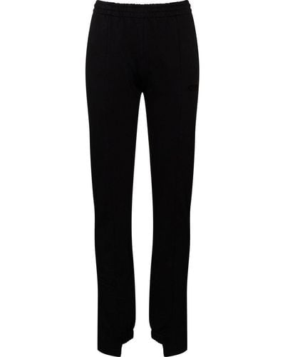 Vetements Pantalones de chándal con dobladillo y abertura - Negro