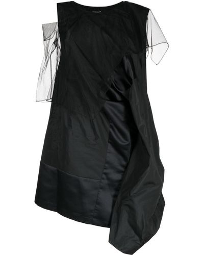 Undercover Asymmetric Midi Dress - Black
