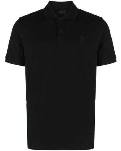 Moncler ロゴパッチ ポロシャツ - ブラック