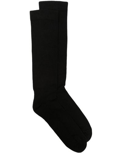 Rick Owens Luxor Patterned Intarsia-knit Socks - Black