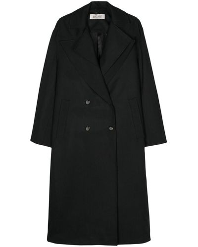 Rohe Double-breasted Wool Midi Coat - Black