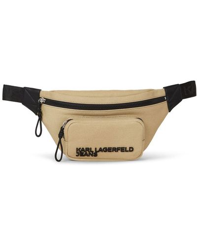 Karl Lagerfeld Utility Canvas Belt Bag - Natural