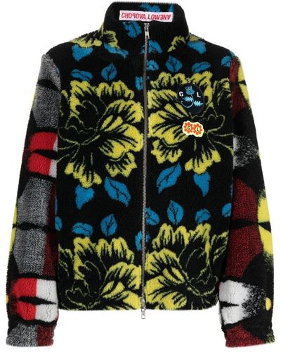 Chopova Lowena Floral Zipped Jacket - Black