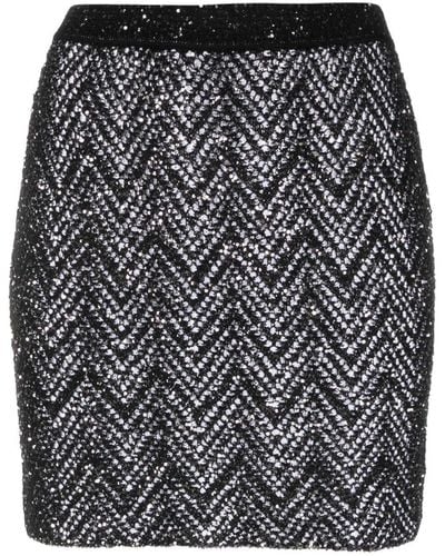 Missoni ジグザグ スパンコール スカート - ブラック